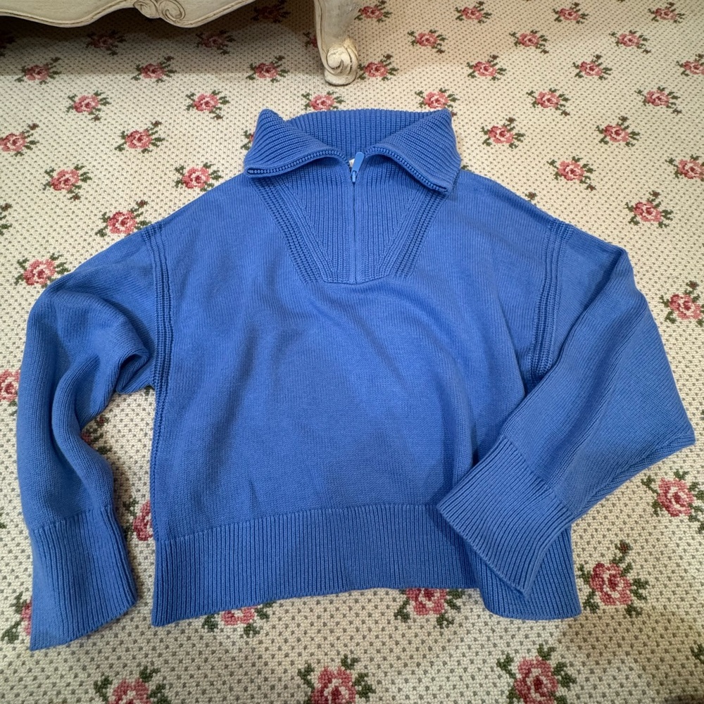 The Westside Ashley Chunky Quarter Zip Sweater